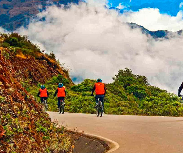 People Biking in Peru